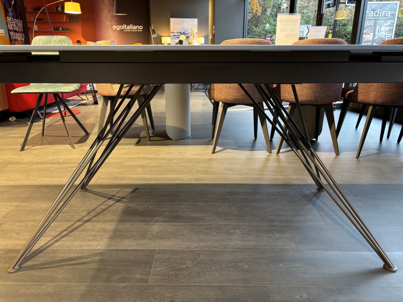 ExDisplay Denia Extendable Dining Table Blue Cadira